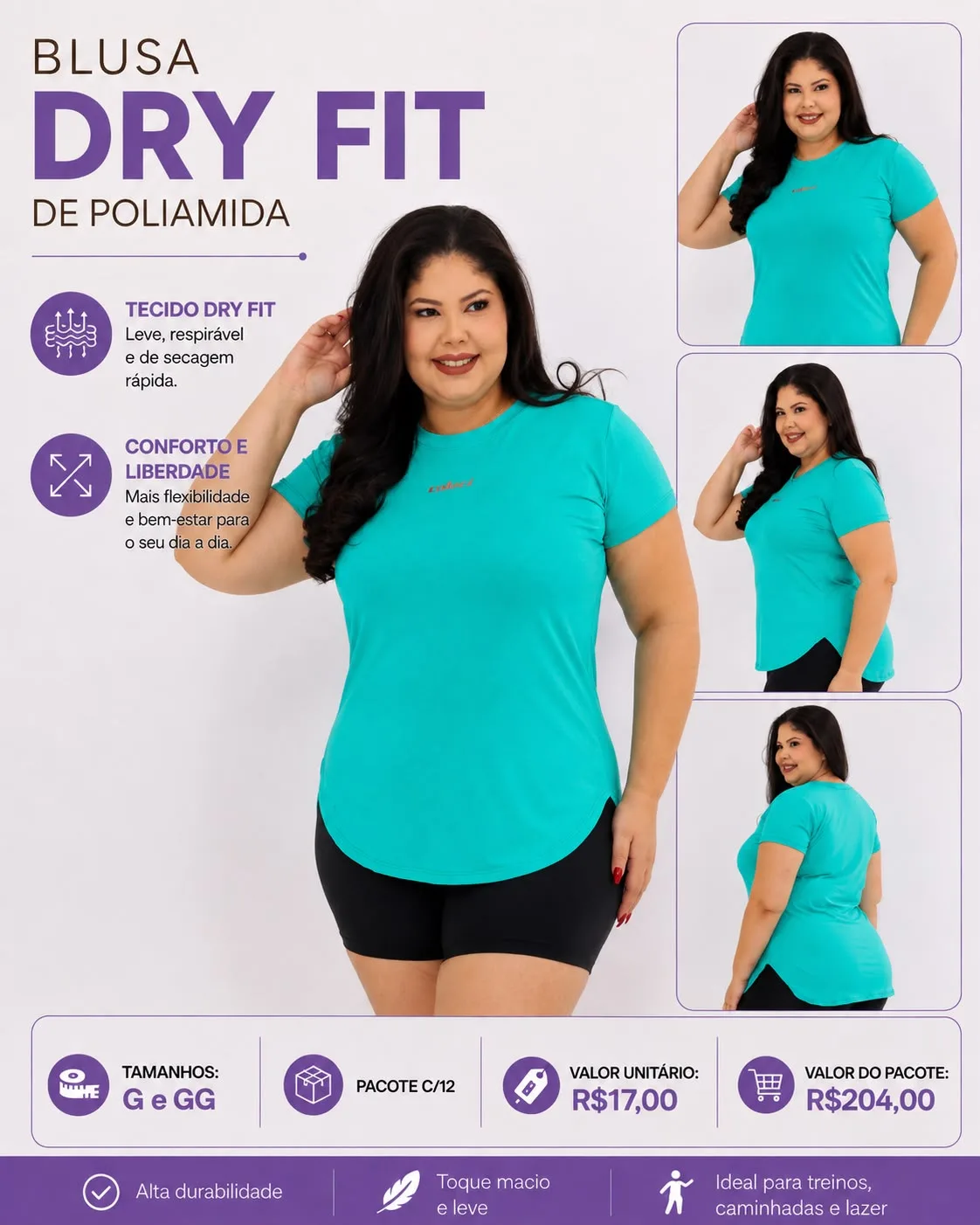 Blusa Dry Fit Plus Sizw