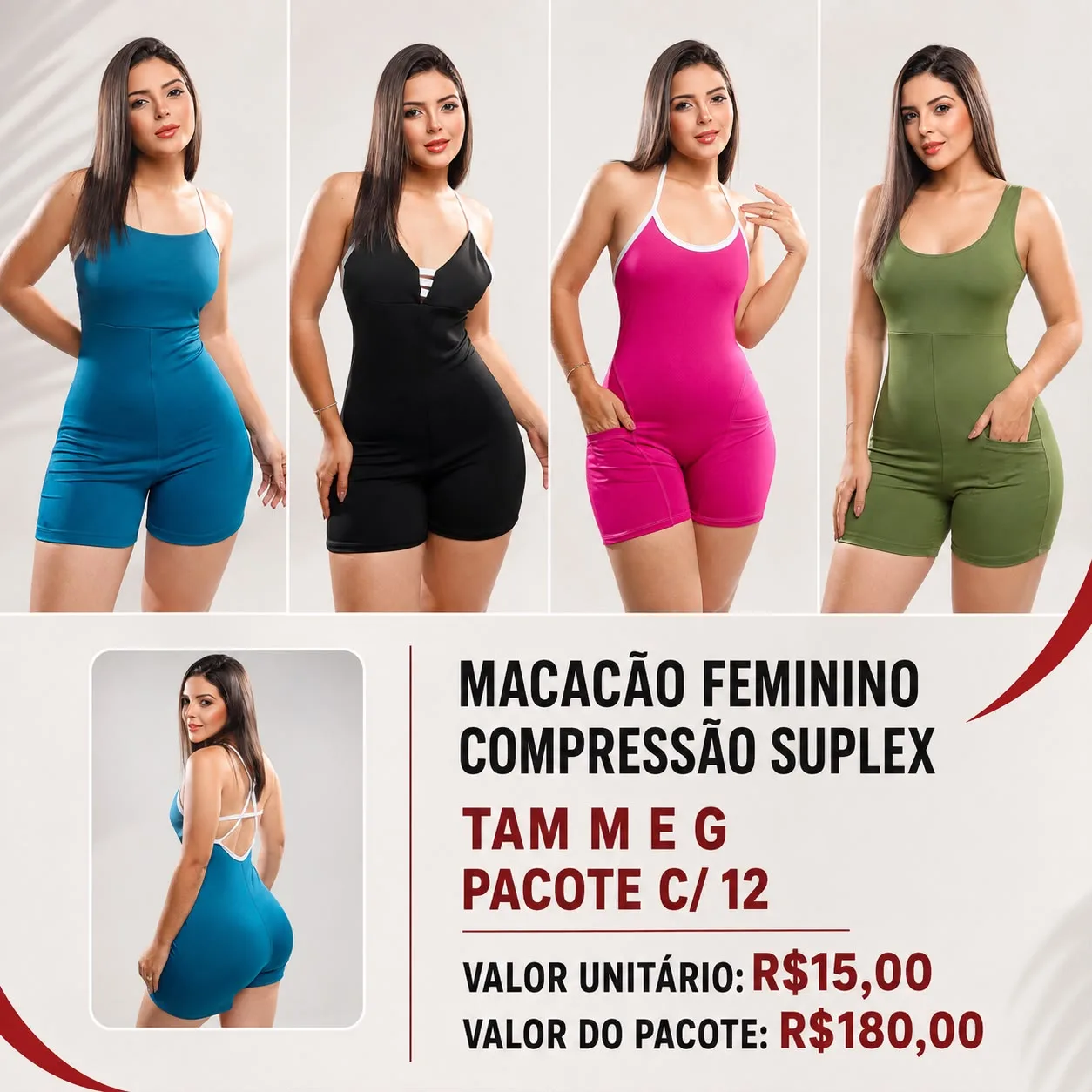 Macacão Feminino de Compreensão Suplex