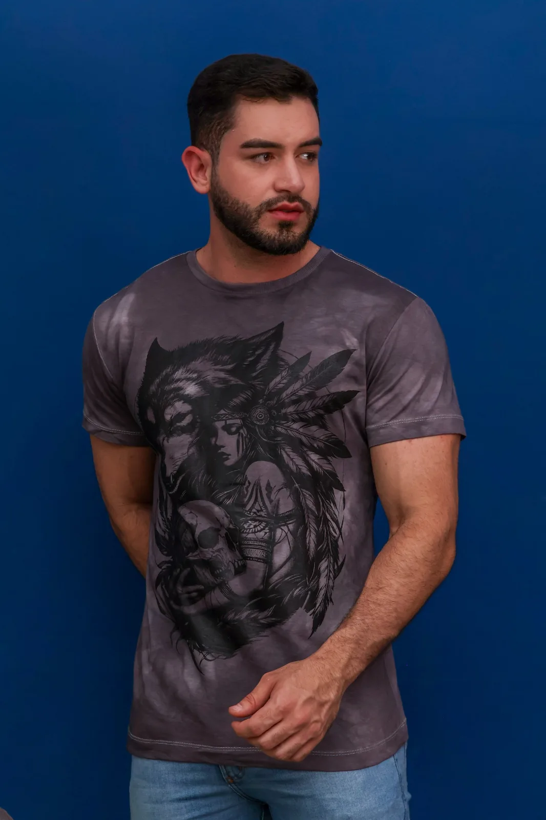 Camisa Algodão Fio 30 no Tie Dye