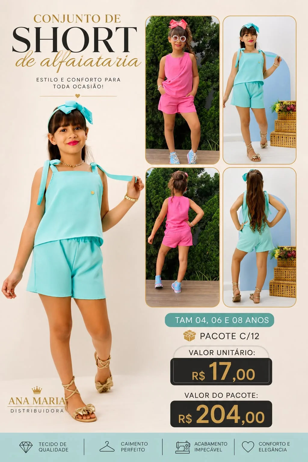 Conjunto Short de Alfaiataria