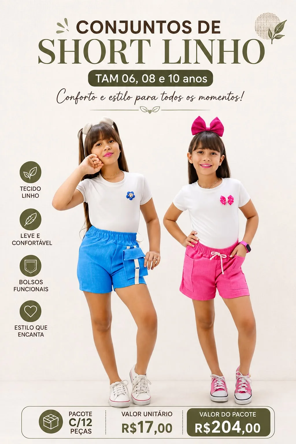 Conjunto Short Linho