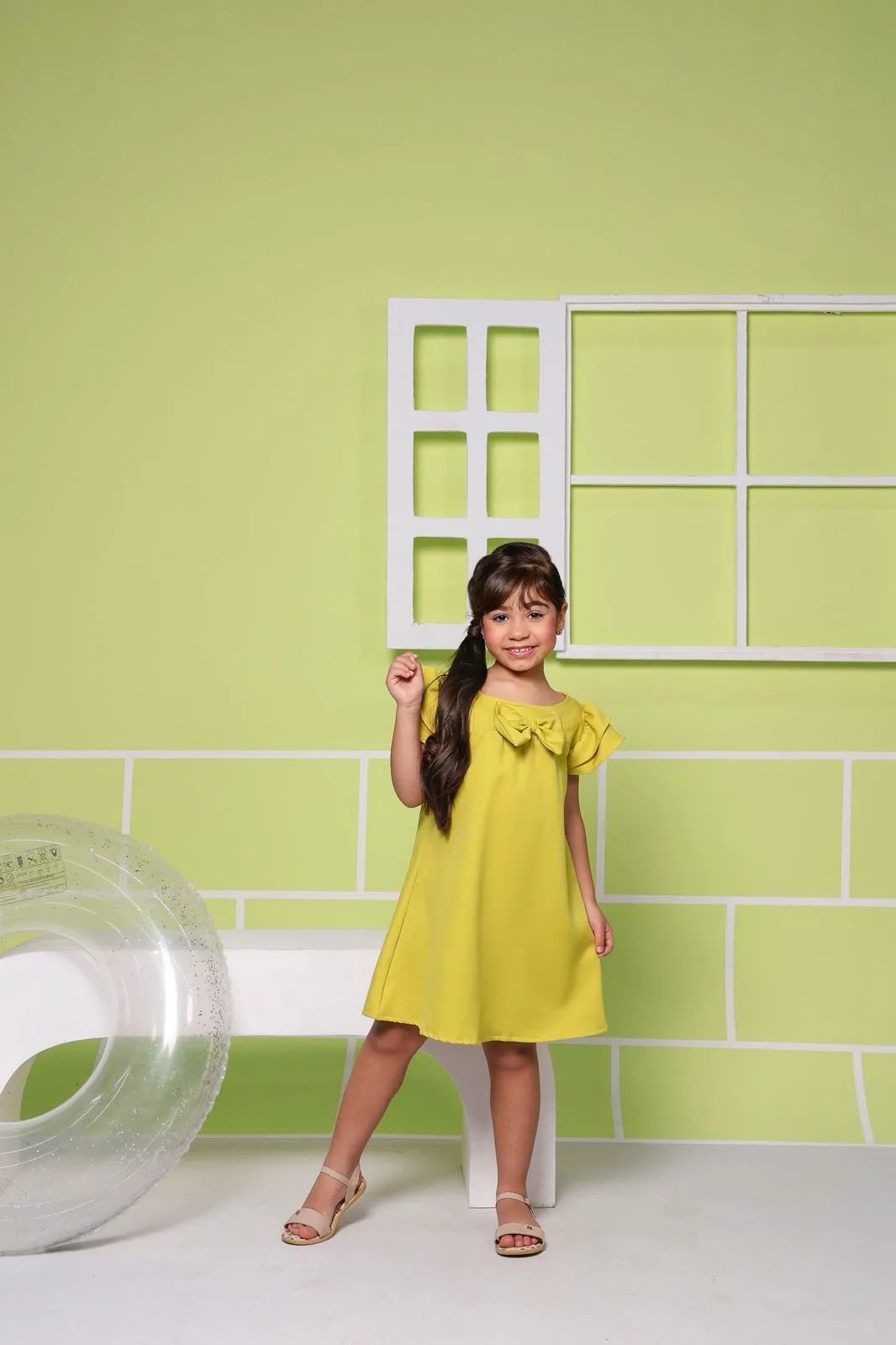 Vestido Laço Infantil de Alfaiataria