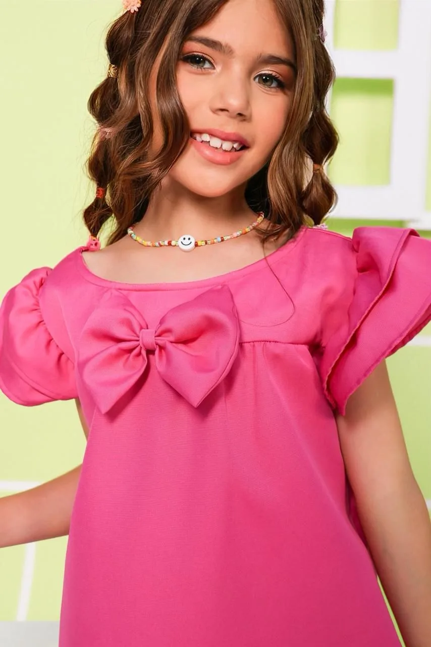 Vestido Laço Infantil de Alfaiataria