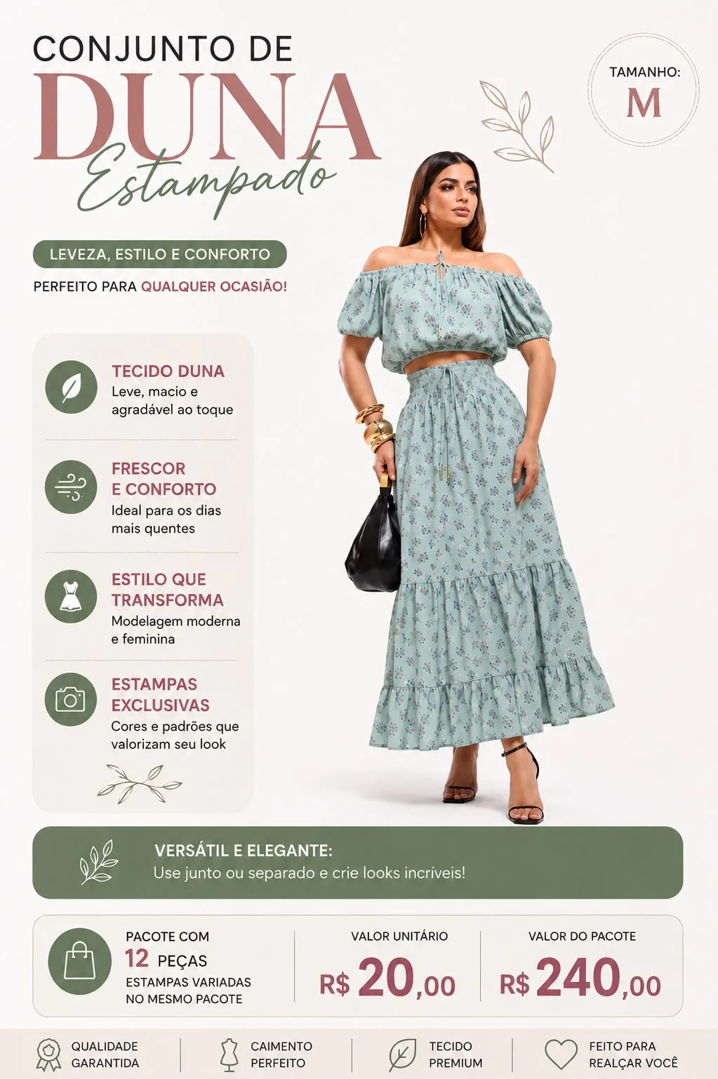 Conjunto de Saia Duna