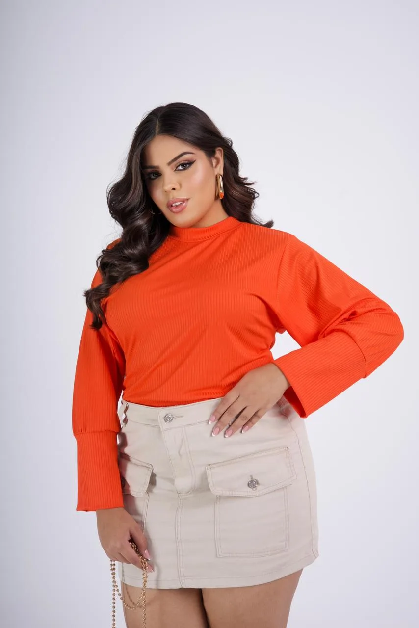 Blusa Plus Size Canelada