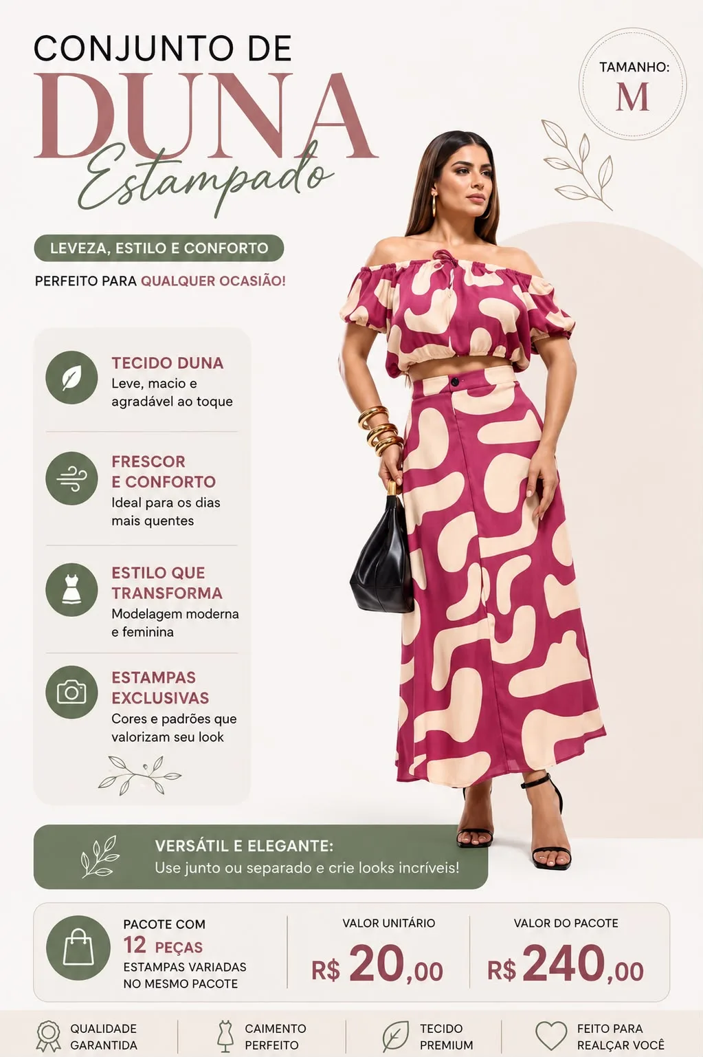 Conjunto de Saia Duna