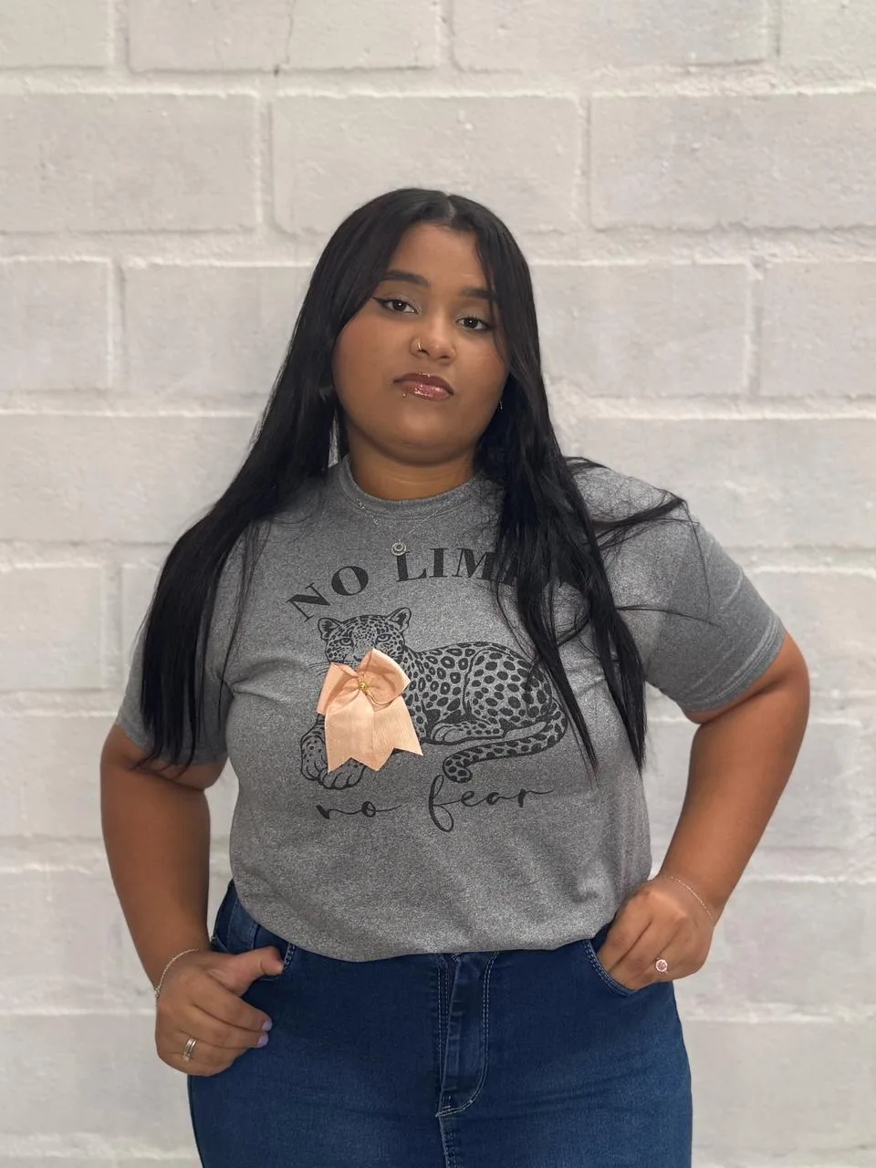 T-shirt plus size c/Estampa