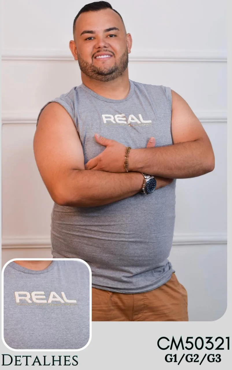 Machão Plus Size de Algodão Menegotti
