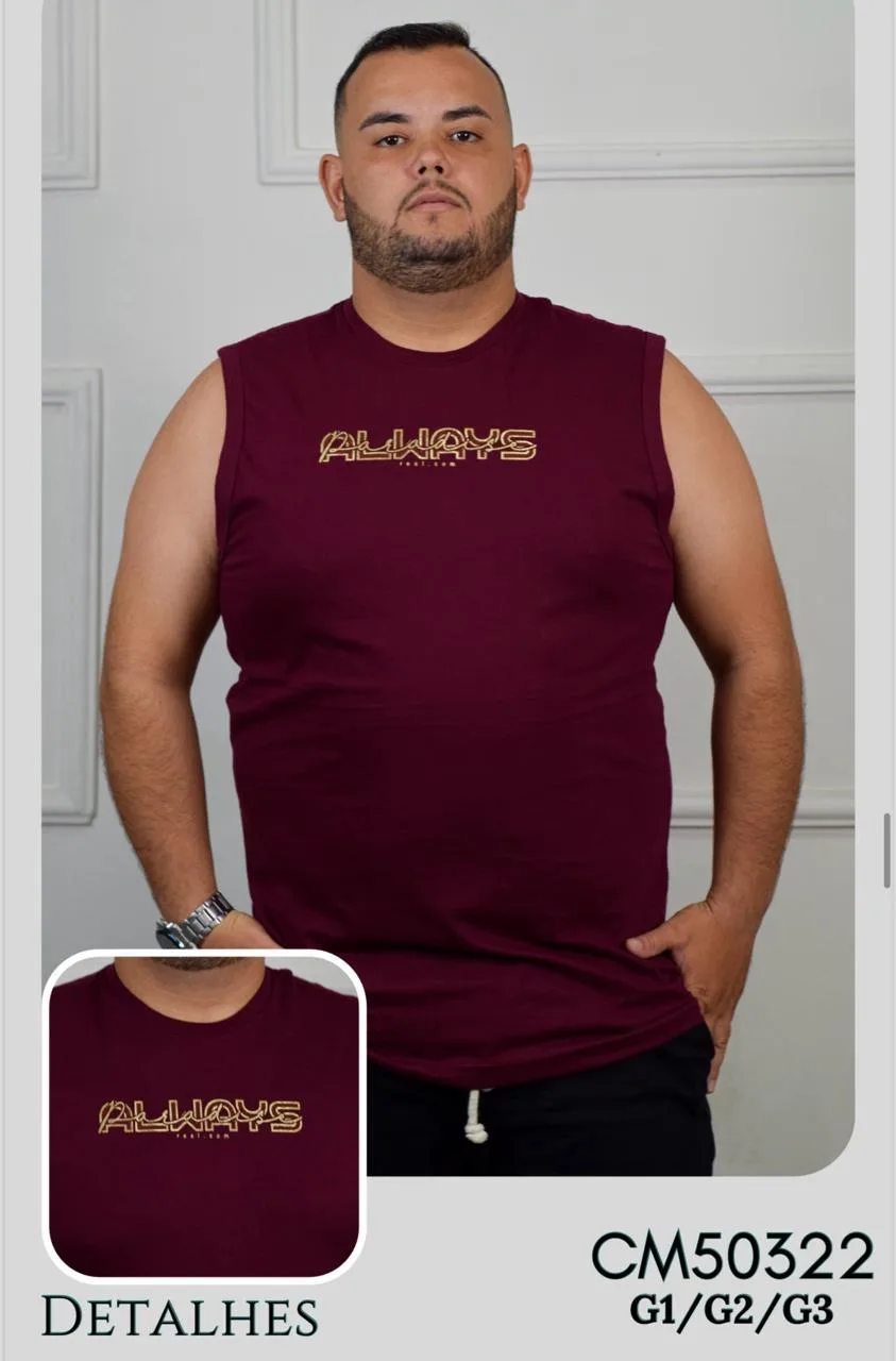 Machão Plus Size de Algodão Menegotti