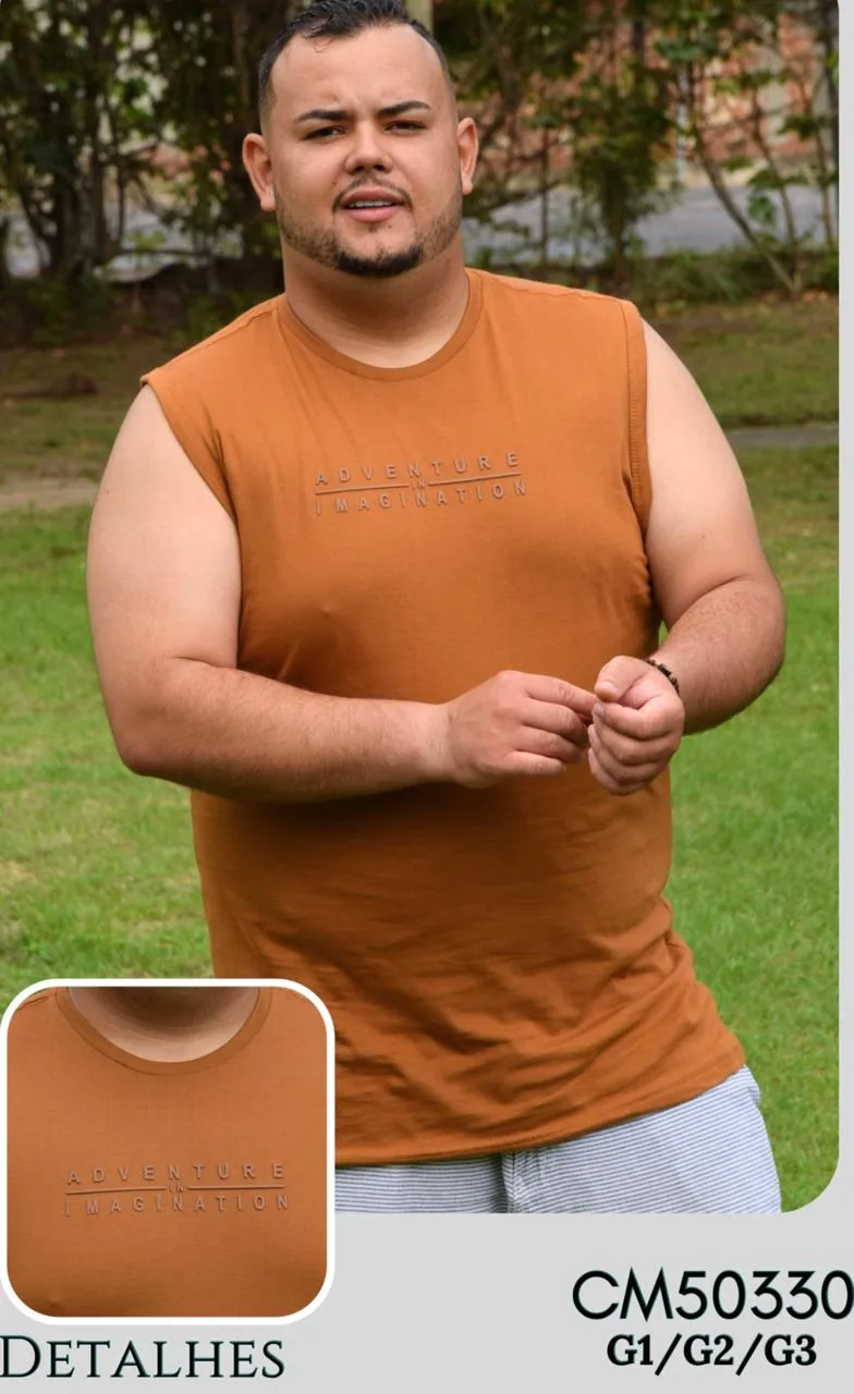 Machão Plus Size de Algodão Menegotti